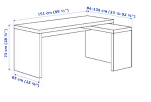 IKEA MALM Desk with pull-out panel, black-brown # 1 (*retail $259)