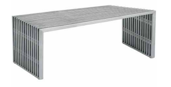 Silver Metal Bench