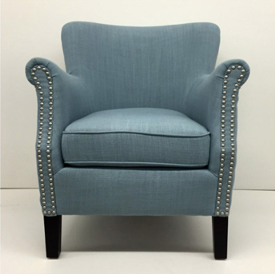 Blue Upholstered Armchair