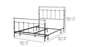 Twin Black Metal Bed Frame (*2 Available)