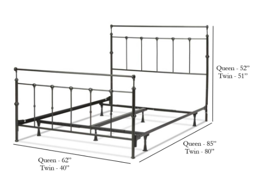 Queen Black Metal Bed Frame