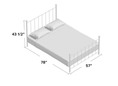 Double White Metal Bed Frame