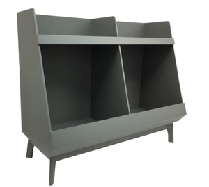 Grey Children's Cubby Bookcase