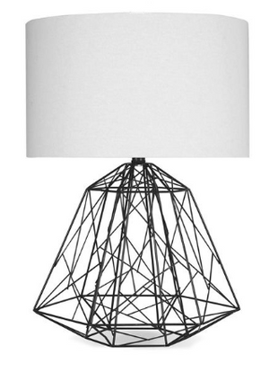 Pair of Black Metal Wire Web Table Lamps