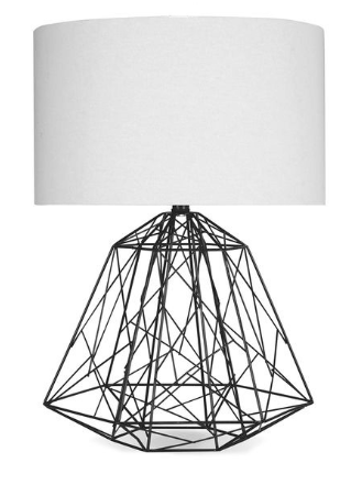 Pair of Black Metal Wire Web Table Lamps
