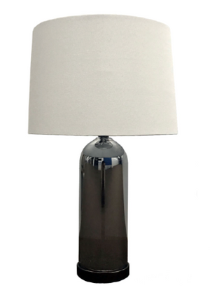 Pair of Tall Silver Table Lamps