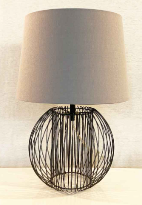 Pair of Black Wire Table Lamps