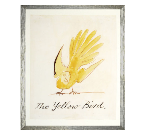The Yellow Bird Print by Edward Lear