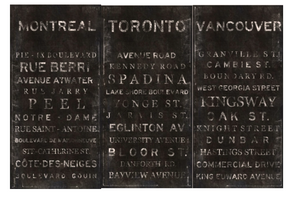 Montreal, Toronto, Vancouver 3pc Wall Art (*3 Sets Available)