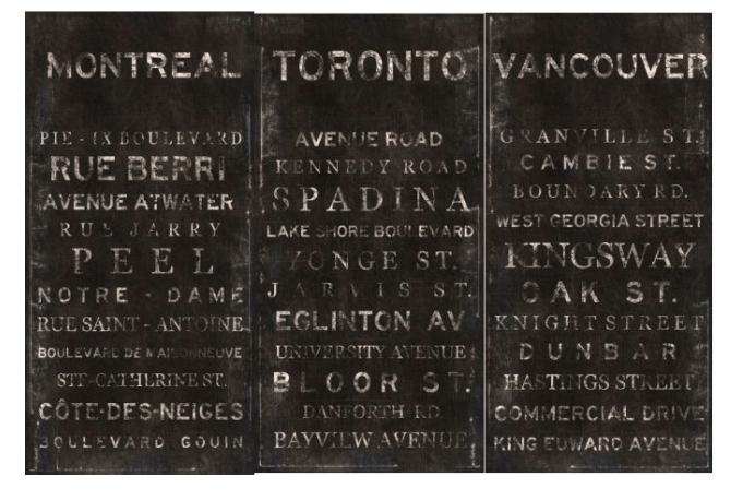 Montreal, Toronto, Vancouver 3pc Wall Art (*3 Sets Available)