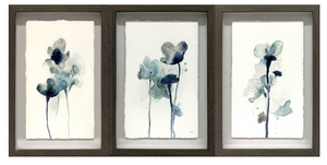 3pc Blue Poppies Wall Art (*2 Available)
