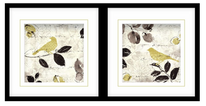 2pc Birds on Branch Wall Art