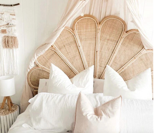 Petal Twin Rattan Headboard webbing Rattan- retail $899 (*2 Available)