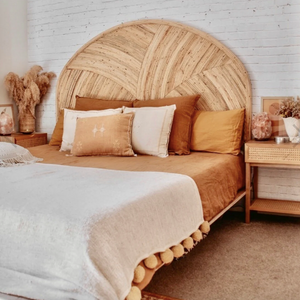 Rattan Palmera Headboard, Queen- retail $1,390 (*2 Available)