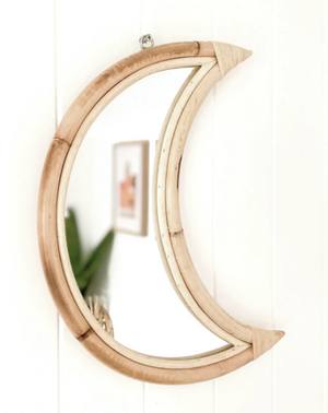 Half Moon Rattan Mirror- retail $350 (*8 Available)