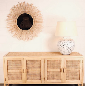 Sunburst Rattan Mirror- retail $590 (*6 Available)
