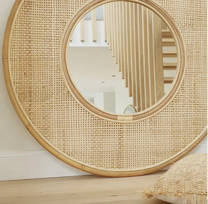 Eline Round Rattan Mirror- retail $1,199 (*2 Available)