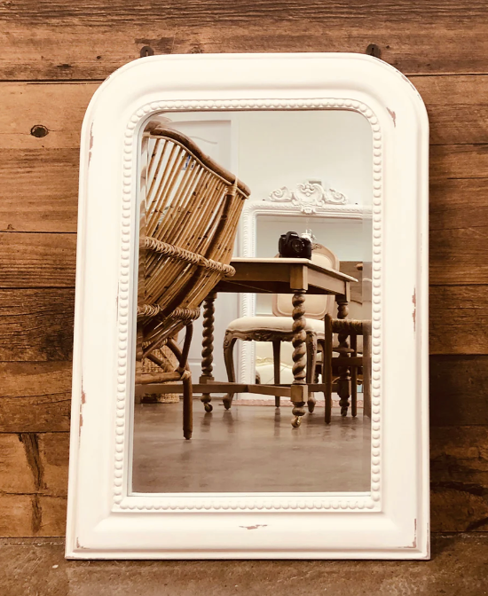 French Washed White Mirror- retail $599 (*2 Available)
