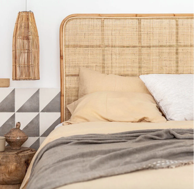 Clementine Webbing Rattan Headboard, Queen- retail $1,450 (*2 Available)