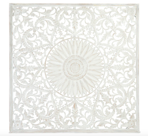 Luna Mándala Wall Art Handcrafted Panel teak wood, Double- retail $1,190