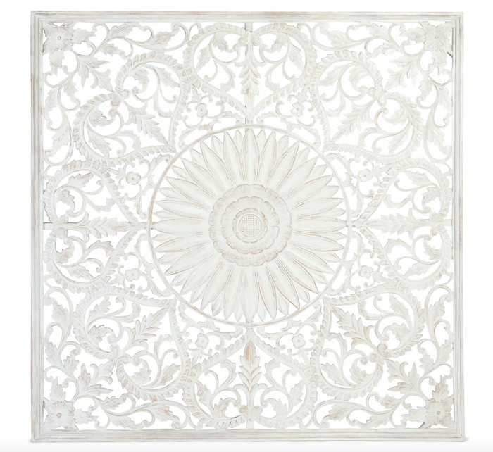 Luna Mándala Wall Art Handcrafted Panel teak wood, Double- retail $1,190