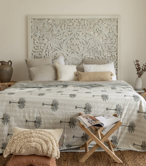 Wall Art Bohemian Teak Mandala Carving Panel, Queen- retail $3,300 (*4 Available)