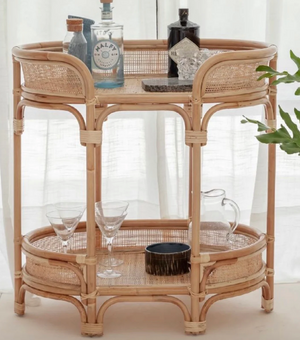 Jaipur Rattan Bar Cart- retail $999 (*2 Available)