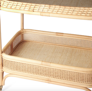 Simple Living Rattan Bar Cart- retail $899