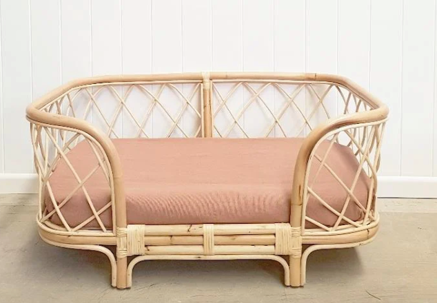 Dog rattan deals bed