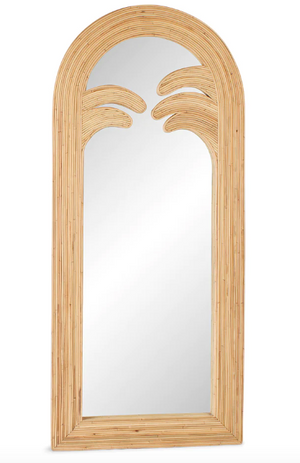 Palmera Rattan Floor Mirror- retail $1,590
