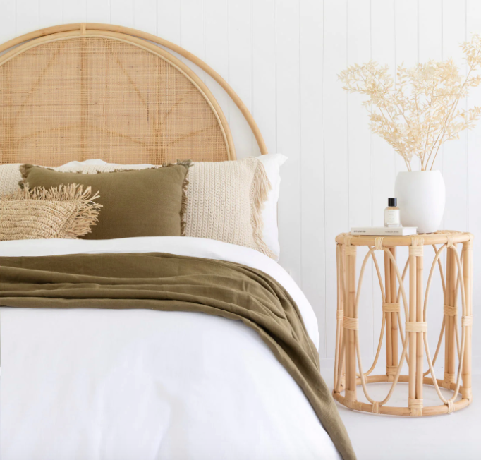 Yasmine Rattan Side Table- retail $650 (*6 available)