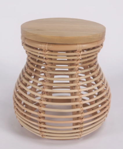 Boho Rattan Side Table- retail $450 (*2 Available)