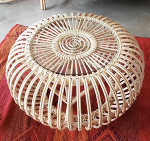 Franco Albini Replica Rattan Coffee Side Table- retail $849 (*2 Available)