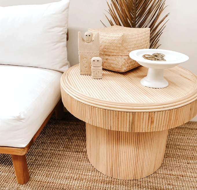 Palmera Rattan Side Table- retail $989 (*2 Available)