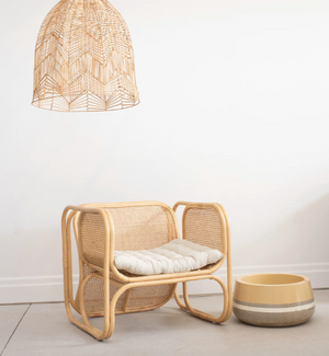 Gypsy rattan and cane lounge chair- retail $1,590
