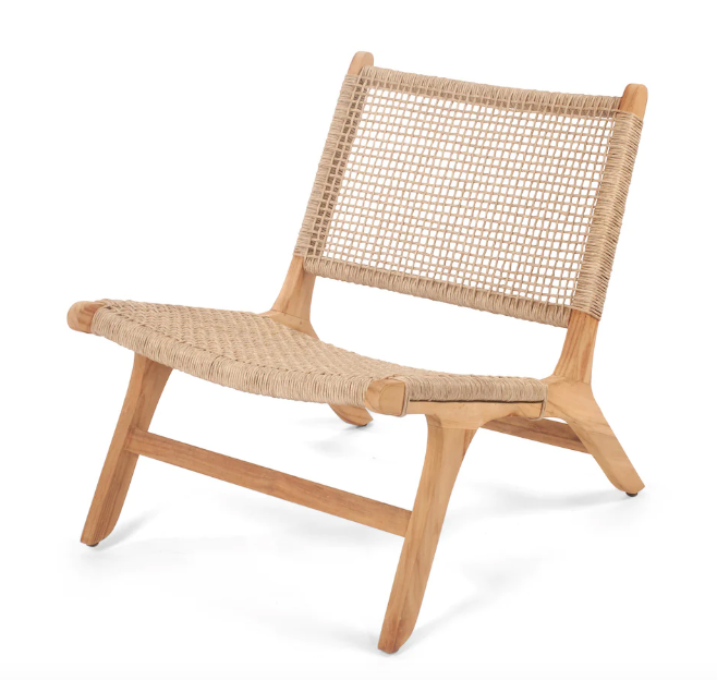 Melbourne Rope and Teak Lounge Chair- retail $1,290 (*2 Available)