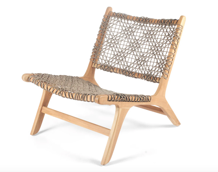 Sevilla woven cord and Teak Lounge chair - retail $1,290 (*4 Available)