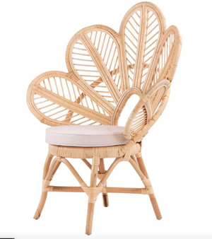 flower-petal rattan chair - retail $1,999