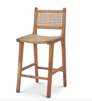Bahia Teak and Rope Counter Stool- retail $1,190 (*9 Available)