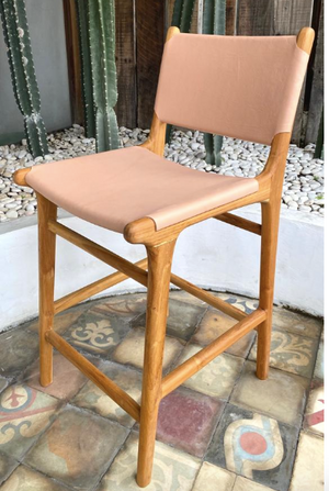 Kalia Leather Counter Stool- retail $1,200 (*3 Available)