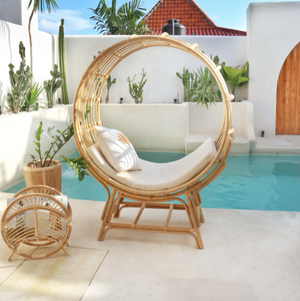 Barbie Circle Rattan Lounge Chair- retail $2,200