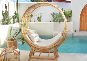 Barbie Circle Rattan Lounge Chair- retail $2,200