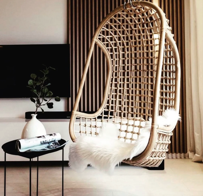 Vintage rattan hanging 2025 chair