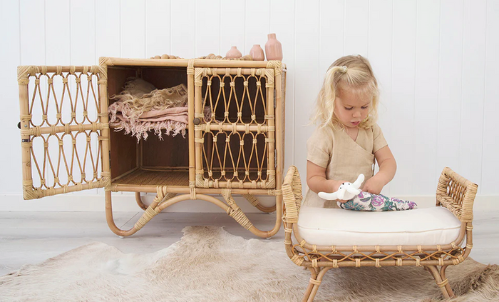 The Aussie Rattan Toy Cabinet- retail $699 (*2 available)