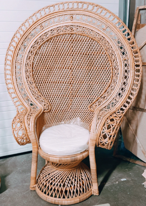 Lady Peacock Natural Rattan Chair- retail $2,490 (*3 available)