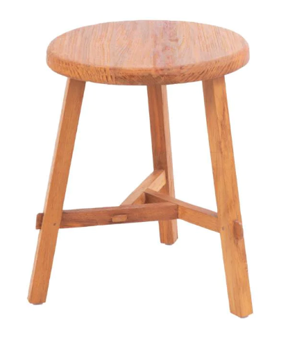 Shanghai Round Wooden Stool- (*3 available)