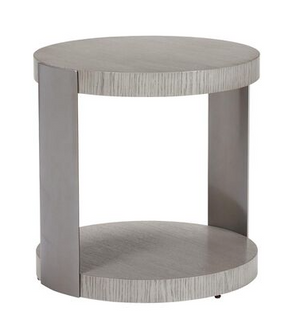 Ethan Allen Braemore Geometric Side Table in Gray Flannel # 1 (*retail $1,336)