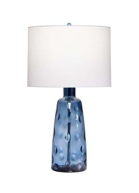 Pair of Ethan Allen Tino Glass Table Lamp in Blue (*retail $1,056/pair)