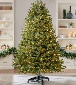 Balsam Hill 9ft Aspen Estate Fir Flip Christmas Tree, with Easy Plug annd LED Color+Clear Lights (*retail $2,623)