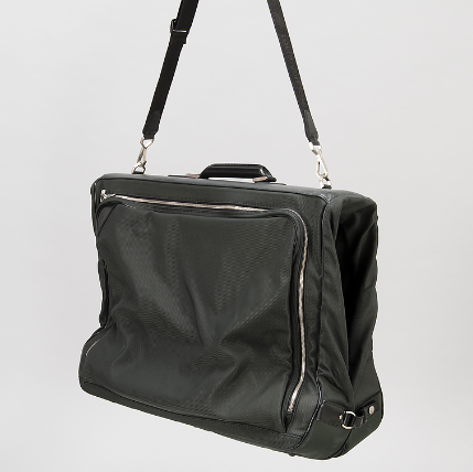 LOUIS VUITTON BLACK TAIGA LEATHER AND NYLON GARMENT BAG